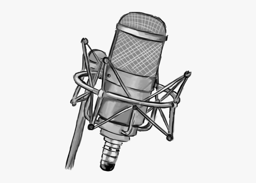 Microphone Clipart Drawing - Recording Microphone Clip Art, Transparent Clipart
