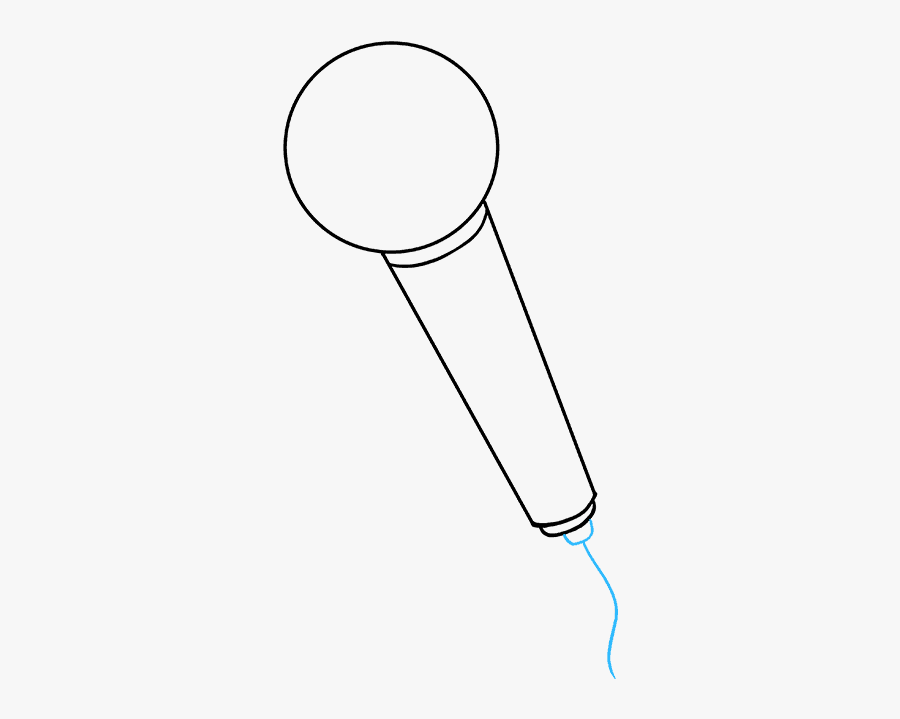 How To Draw Microphone - Drawing, Transparent Clipart