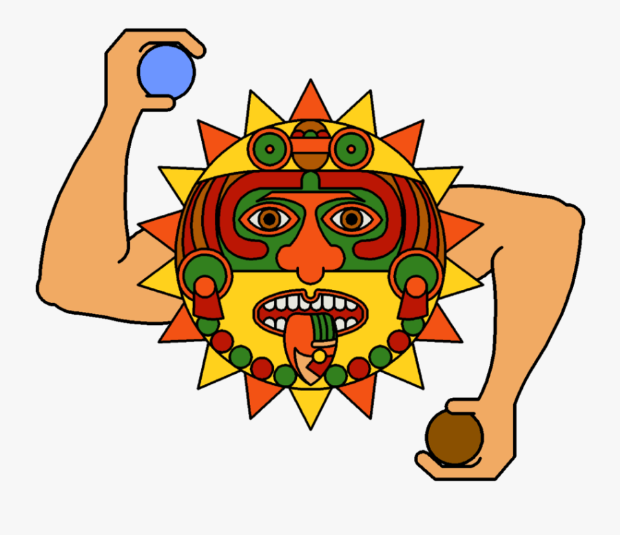 Mayan Clipart Mayan Temple - Mayan Sun God Cartoon, Transparent Clipart