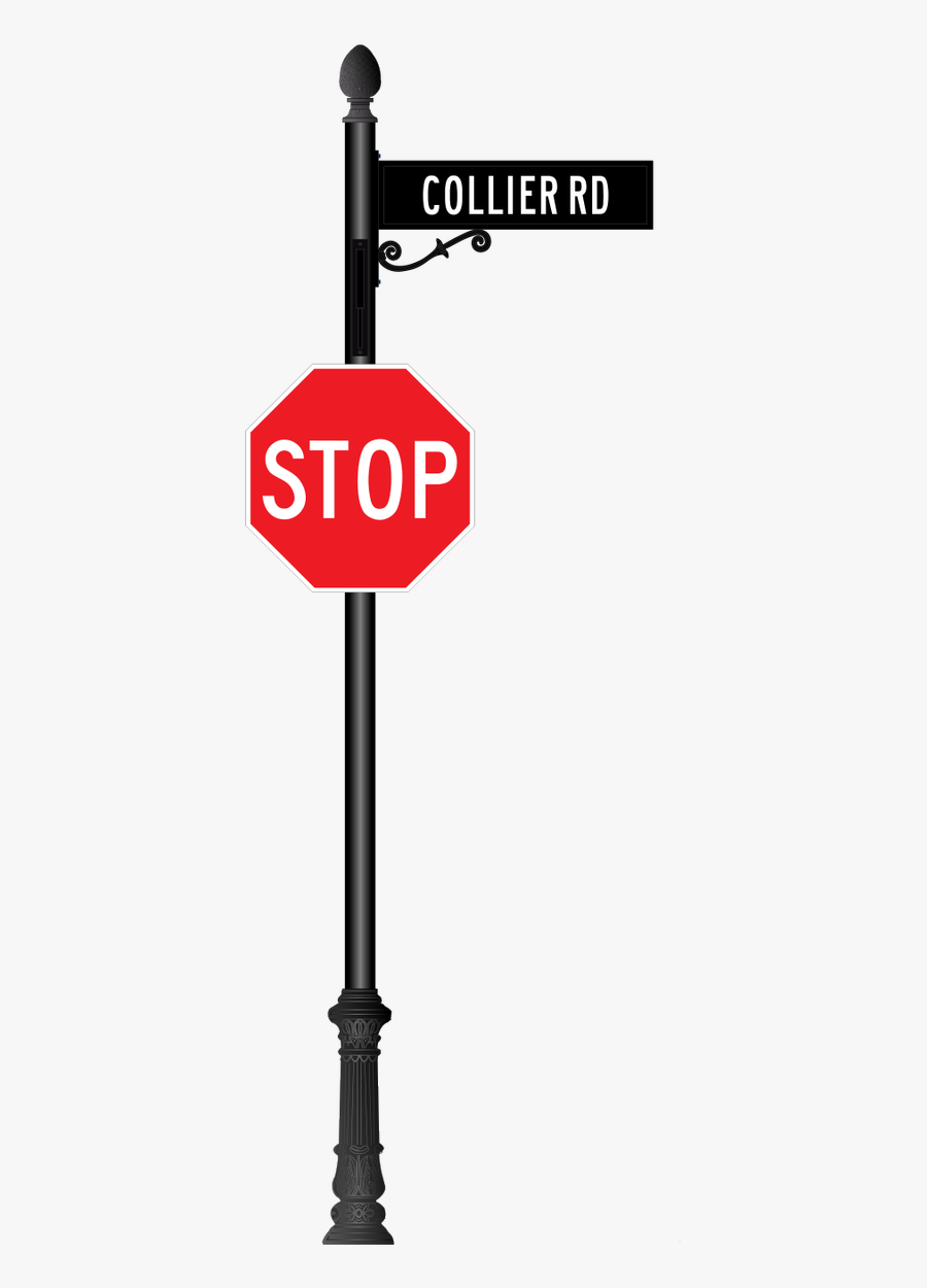 Aluminum Combination Stop Sign And Street Sign - Road Worker Stop Sign, Transparent Clipart