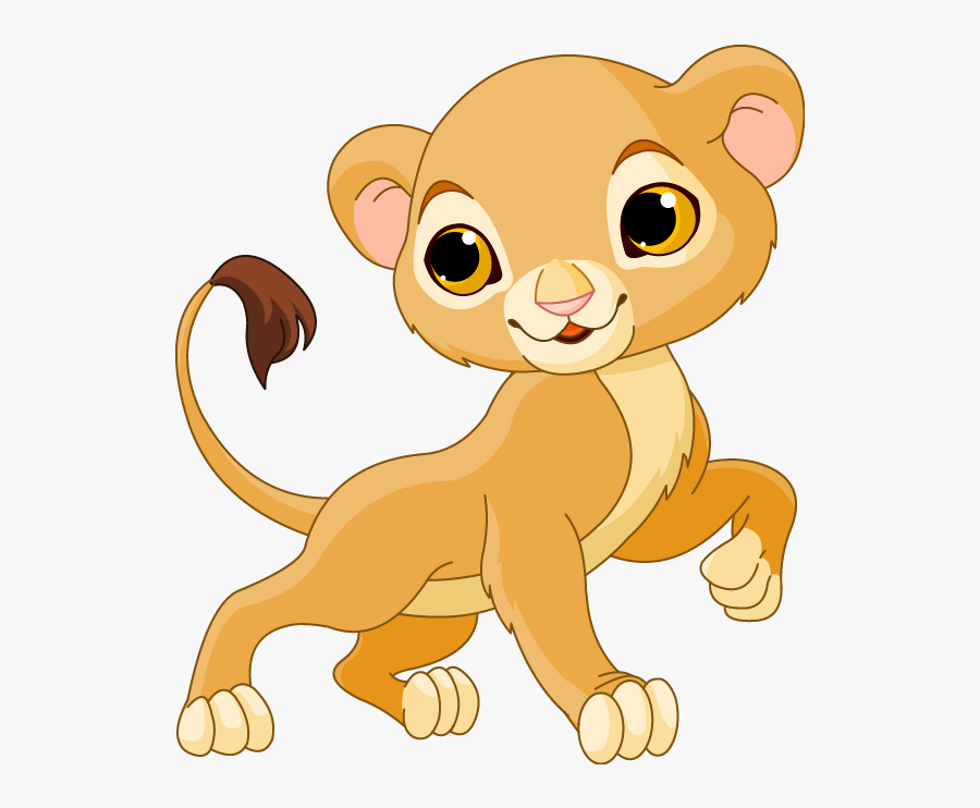 Lions Clipart Baby Boy - Cartoon Lion Cub Drawing , Free Transparent