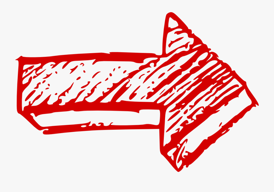 Hand Drawn Arrow - Hand Drawn Red Arrow Png, Transparent Clipart