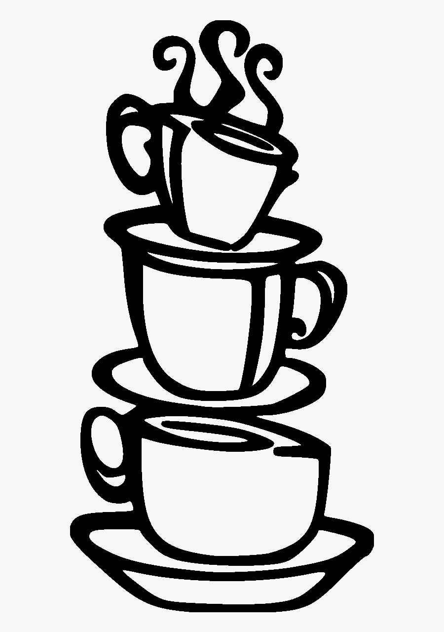 Coffee Cups Stacked2 File Size - Wall Art Für Cafe, Transparent Clipart