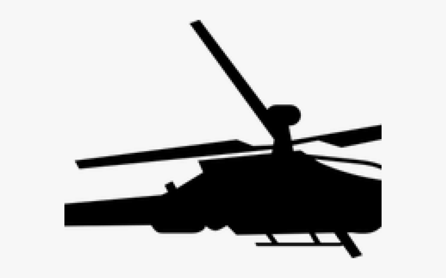 Black And White Bridge - Army Helicopter Silhouette Png, Transparent Clipart