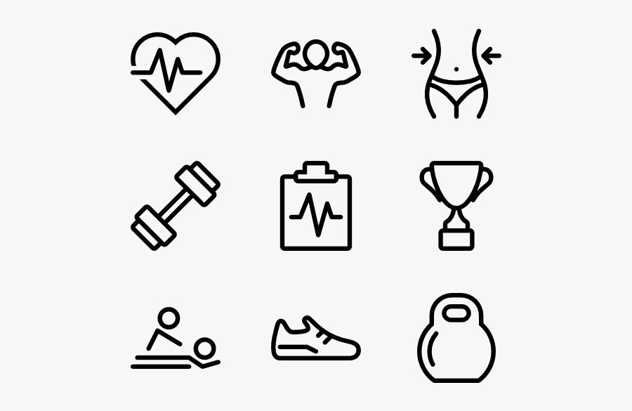 Clip Art Free Download Women Gym - Hand Drawn Icon Png, Transparent Clipart