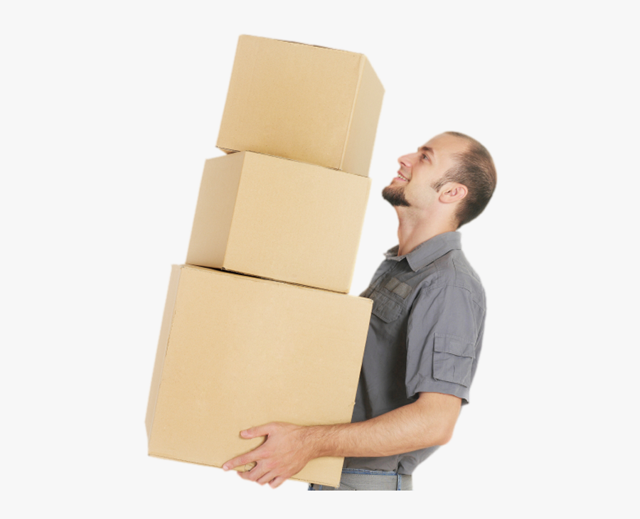 Moving Supply Needs - Guy Moving With A Box, Transparent Clipart