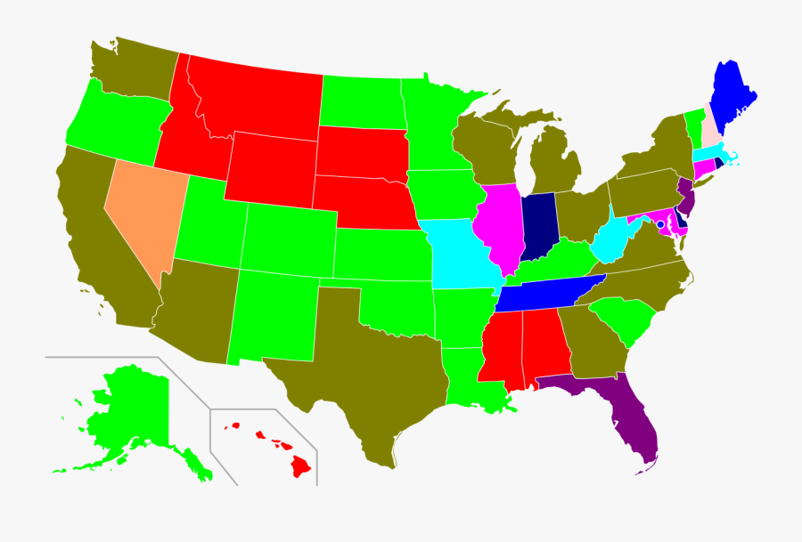 Transparent Blank License Plate Png - Us Governors Map 2008, Transparent Clipart