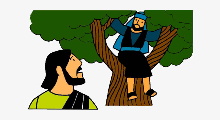 Jesus And Zacchaeus Cartoon, Transparent Clipart
