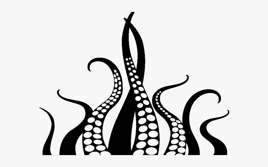 Squid Clipart Squid Tentacle - Octopus Tentacles Clipart Black And White, Transparent Clipart