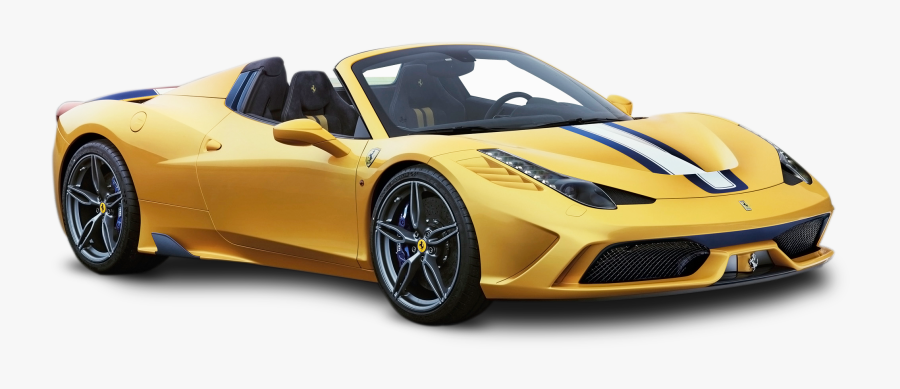 Yellow Ferrari 458 Speciale Car Png Image - Ferrari 458 Speciale Aperta Specs, Transparent Clipart