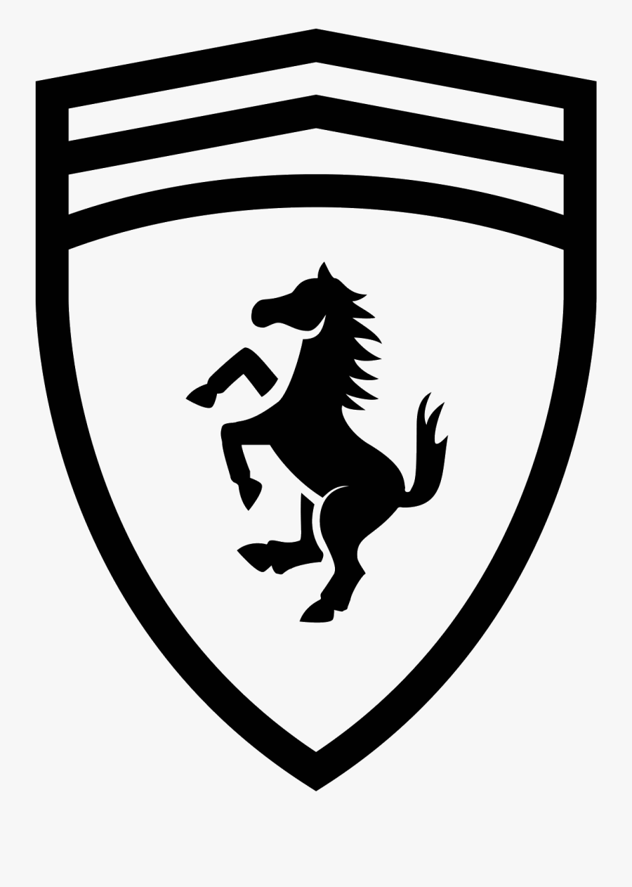 Icona Ferrari Download Gratuito Png E Vettoriale Rh - Ferrari Logo Black And White, Transparent Clipart