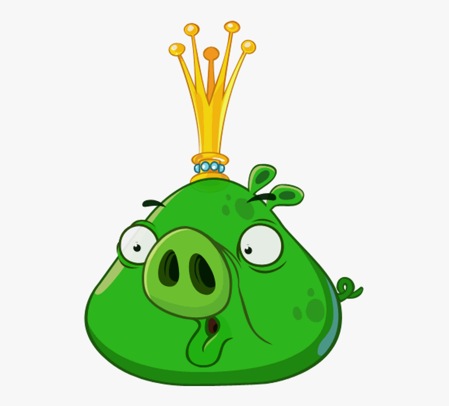 King Smooth Cheeks Mudbeard - Bad Piggies Angry Birds King Pig, Transparent Clipart