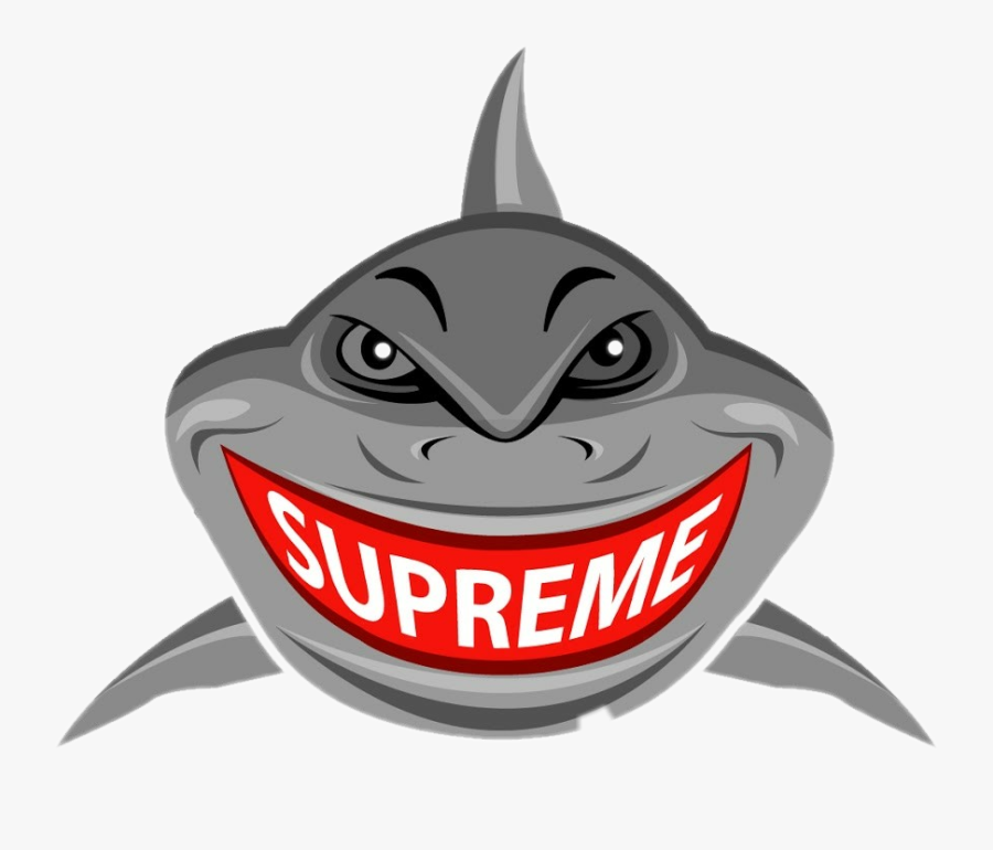 #supreme #supremeshark #logo #famous - Supreme Shark Logo, Transparent Clipart