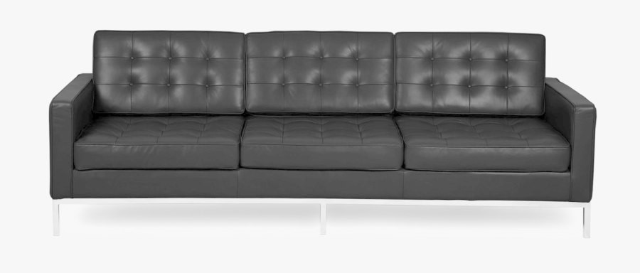 Black Sofa Png File - Florence Knoll Used Sofa Leather, Transparent Clipart