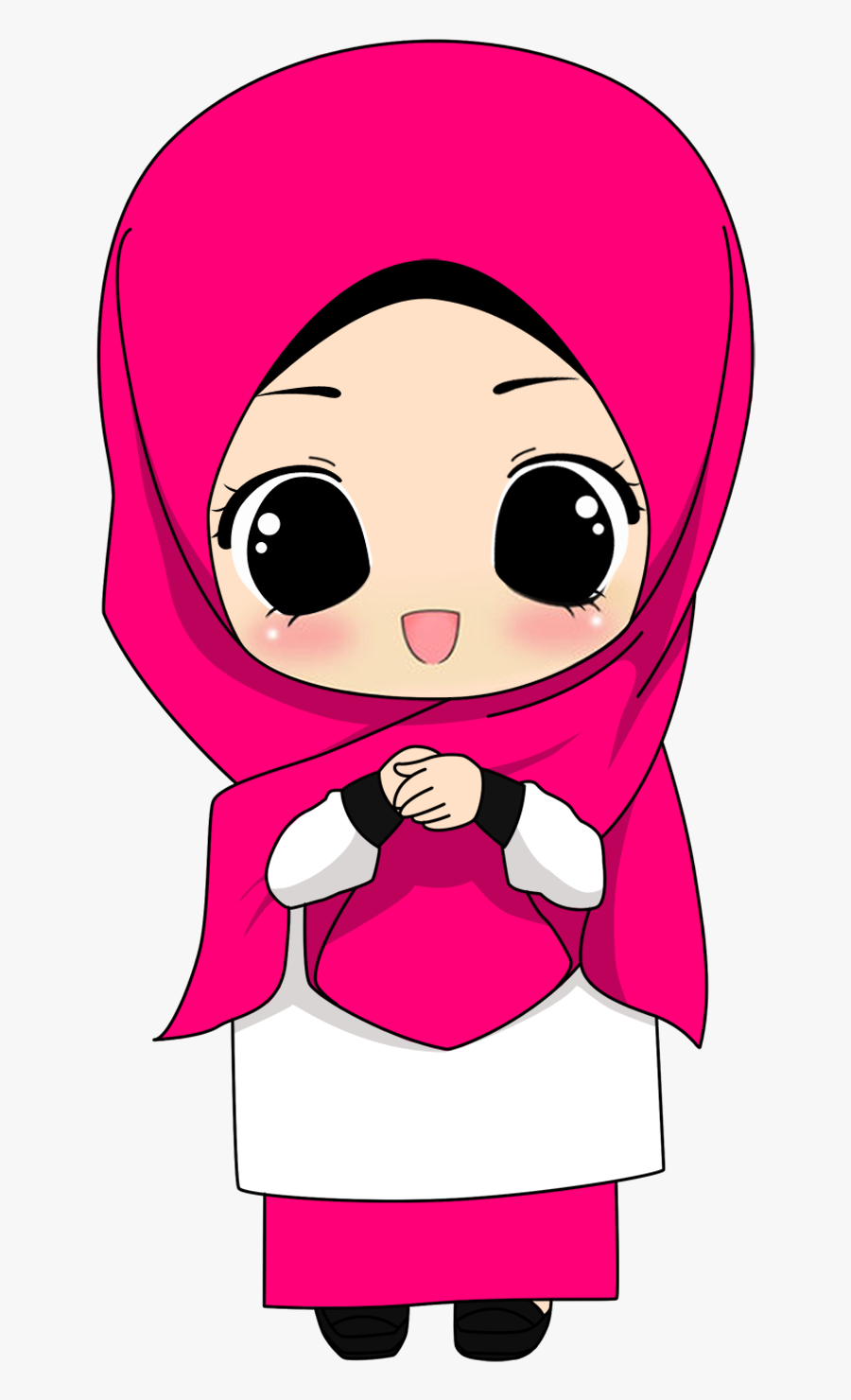 Muslim Islam Quran Hijab Cartoon - Hijab Cartoon, Transparent Clipart