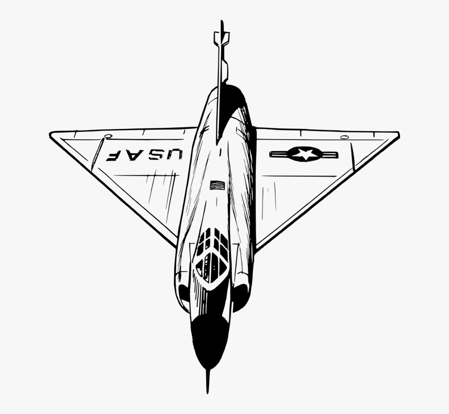 Line Art,general Aviation,angle - Delta Wing, Transparent Clipart