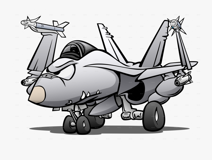Clip Art Aircraft Cartoon Pictures - F A 18 Super Hornet Cartoon, Transparent Clipart