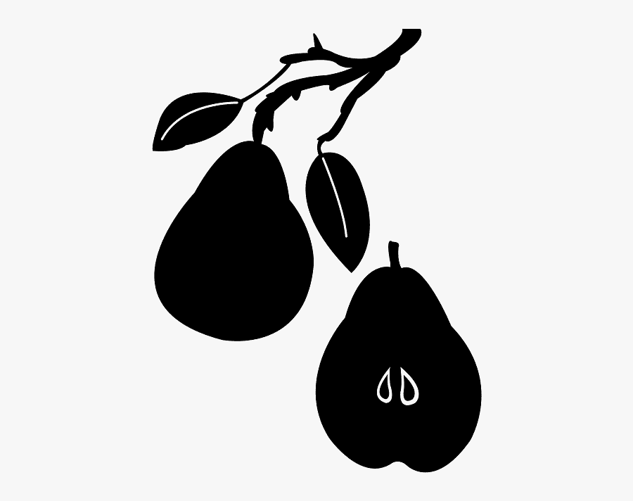 Pear Silhouette, Transparent Clipart