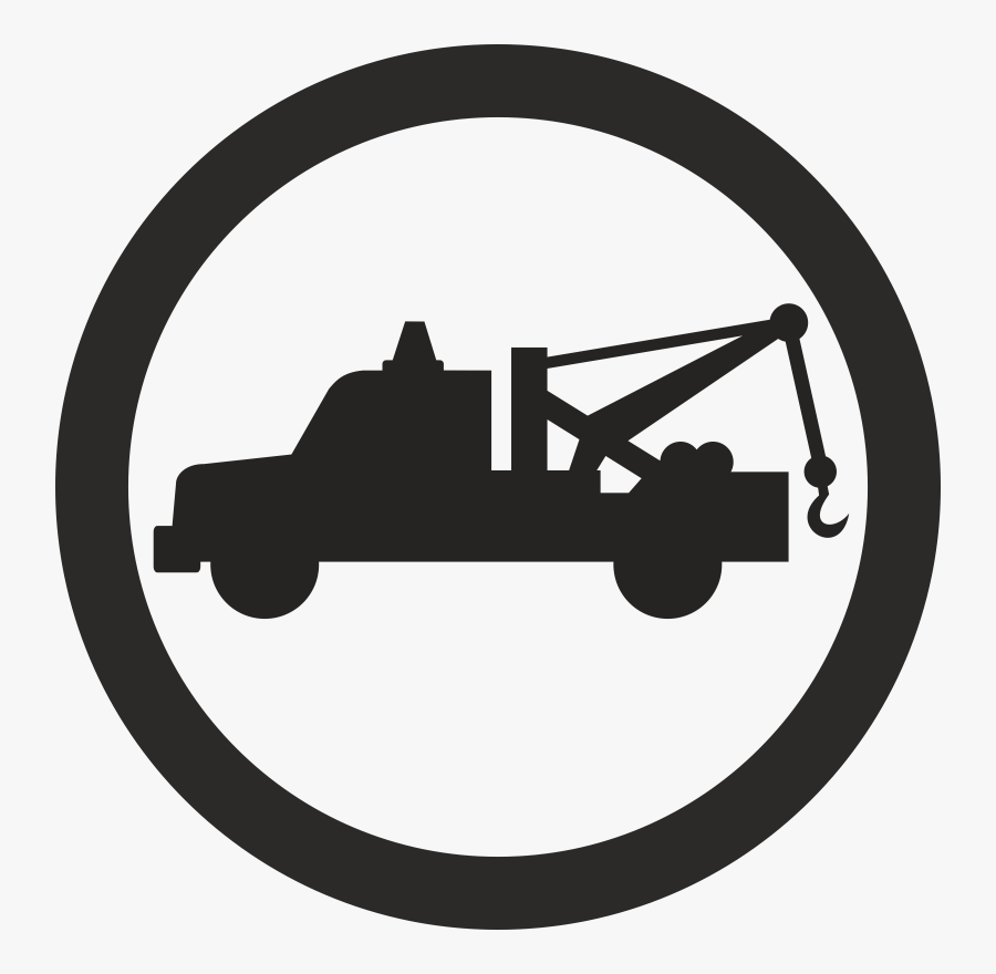 Car Tow Truck Towing Vehicle Impoundment - Youtube Black Logo Png Transparent, Transparent Clipart