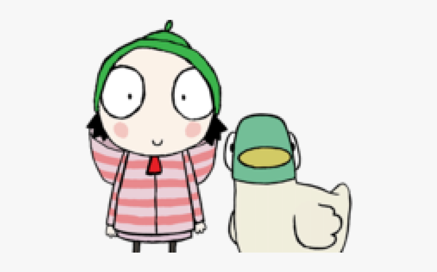 Sarah And Duck Duck, Transparent Clipart