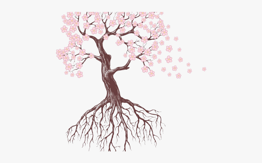 Sakura Tree Png Drawing, Transparent Clipart