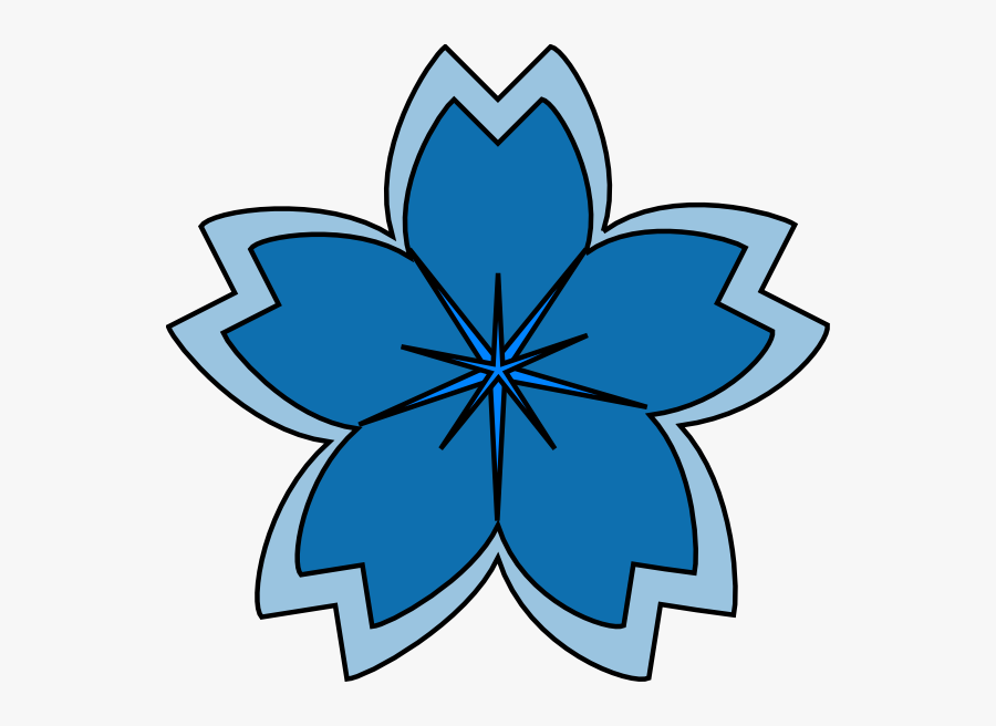 Sakura Flower Blue Png, Transparent Clipart
