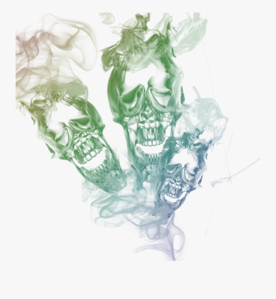 Transparent Skull Smoke Png, Transparent Clipart