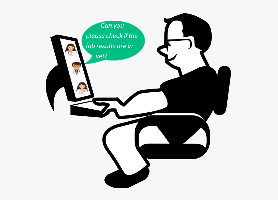 People Using Computer Drawing, Transparent Clipart