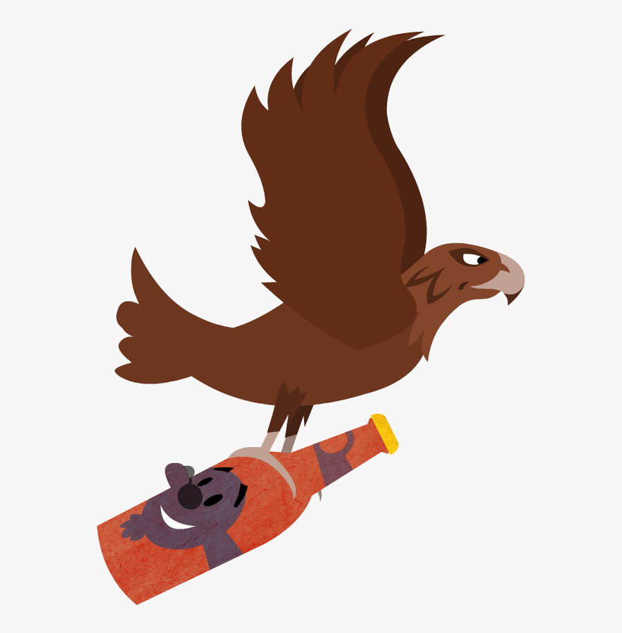 On A New Feature For The Site, We At Inside The Cask - Hawk With Beer, Transparent Clipart