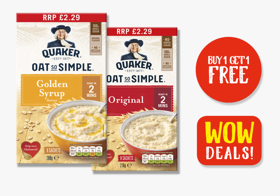 Quaker Porridge - Cereal - Dish, Transparent Clipart