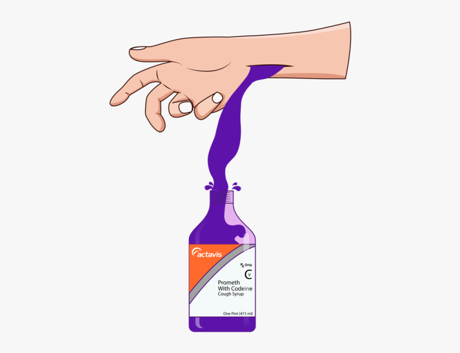 Prometh With Codeine Tumblr - Drawing Of Codeine Bottle, Transparent Clipart