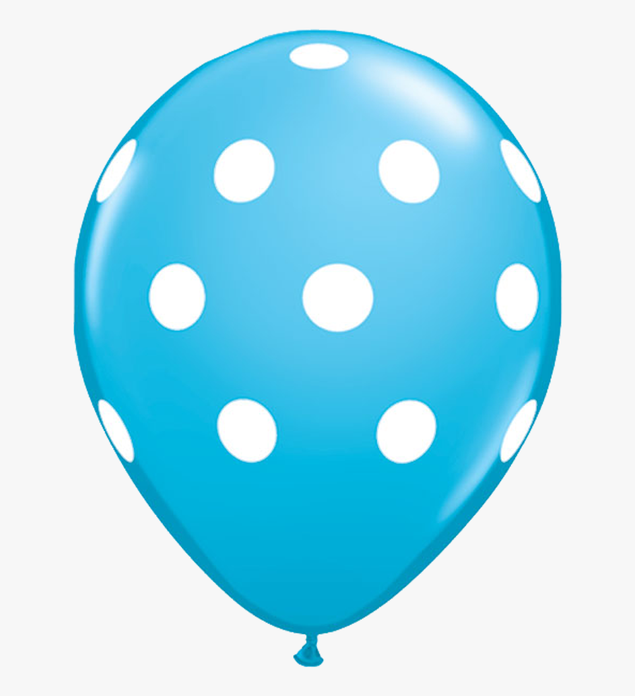 Blue Polka Dot Balloon, Transparent Clipart