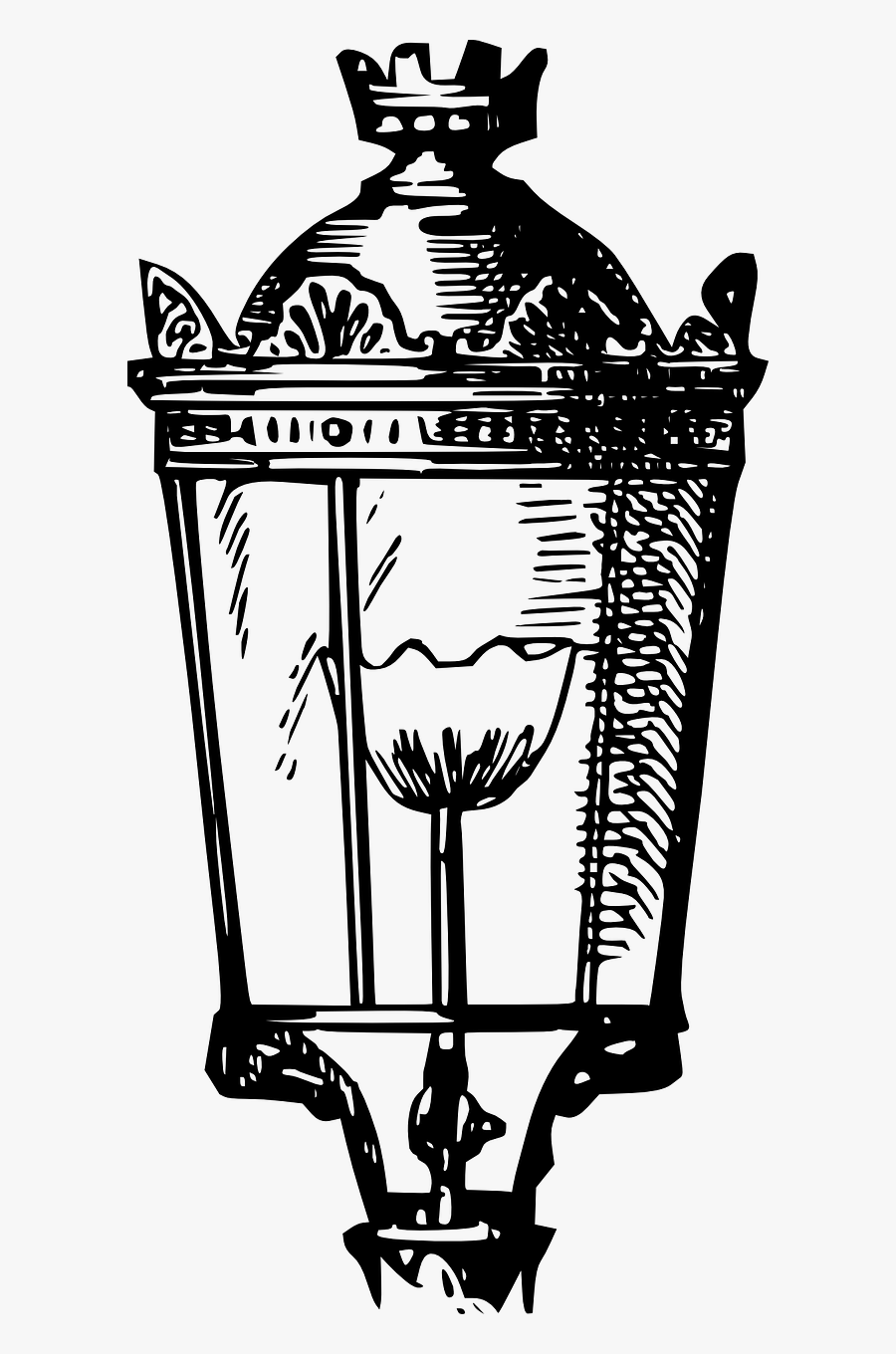 Victorian Clipart Lantern - Gas Light Clip Art, Transparent Clipart