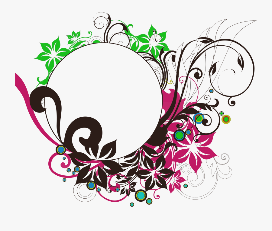 Floral Round Frame Png Photo - Frame Design Png Hd, Transparent Clipart