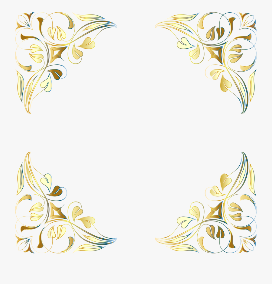 Transparent Wedding Flourish Png - Floral Frame Green Png, Transparent Clipart