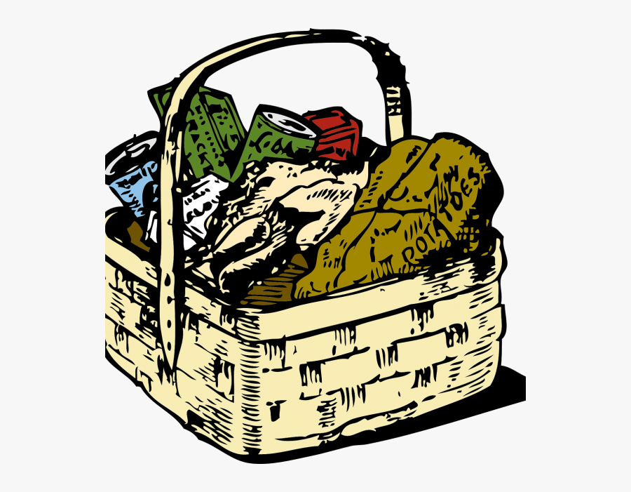 Picnic Basket Clipart Black And White, Transparent Clipart