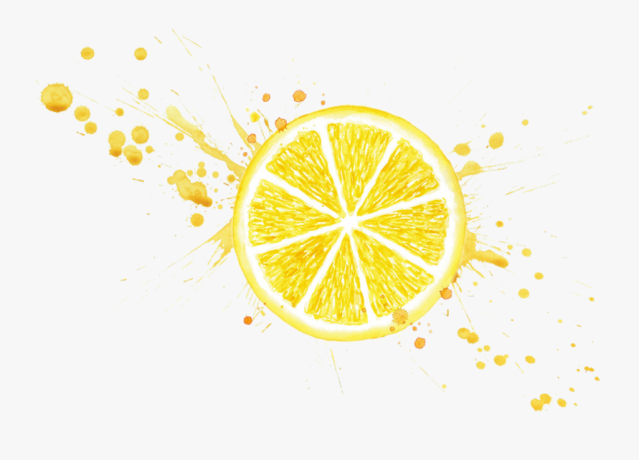 #lemonslice #lemon #lemonade #lemons #yellow #citrus - Splatter Gold Splash Png, Transparent Clipart