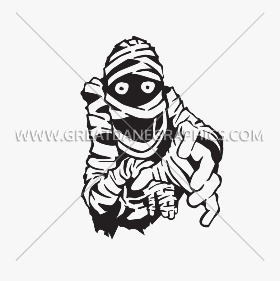 Mummy Clipart Black And White - Illustration, Transparent Clipart