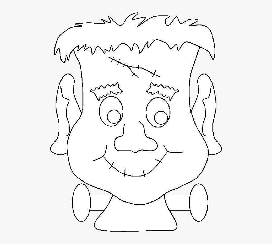 Halloween Monster Coloring Pages 2 - Frankenstein Mask To Colour , Free ...