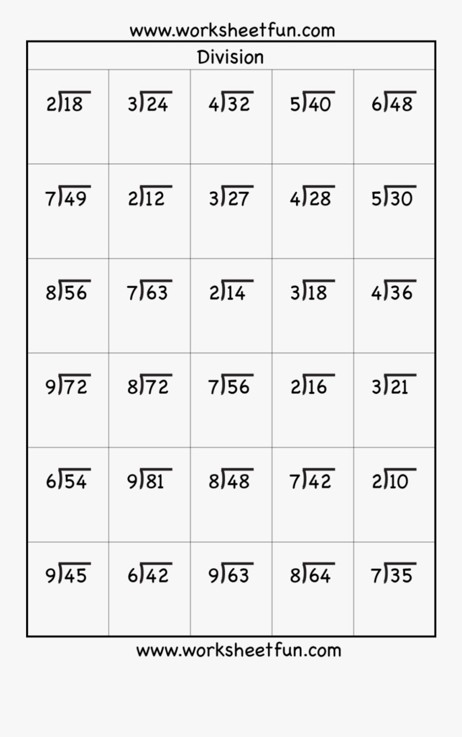 Transparent Multiplication Png - Long Division Window Card Division
