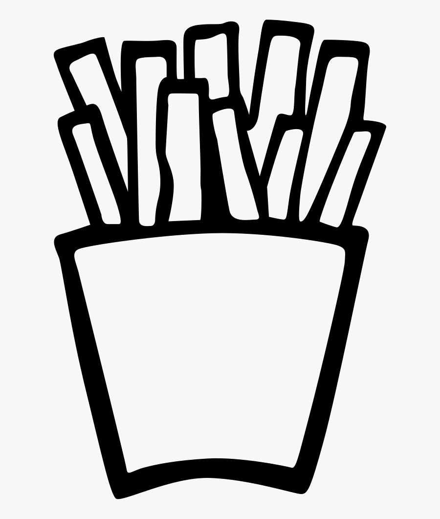 Fried Potatoes Hand Drawn Food Comments - French Fries Hand Drawn, Transparent Clipart