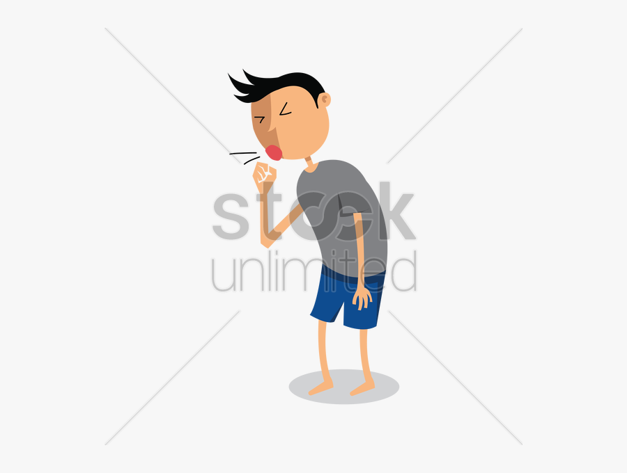 Cough Clipart Sick Human - Cartoon Of Coughing Person, Transparent Clipart