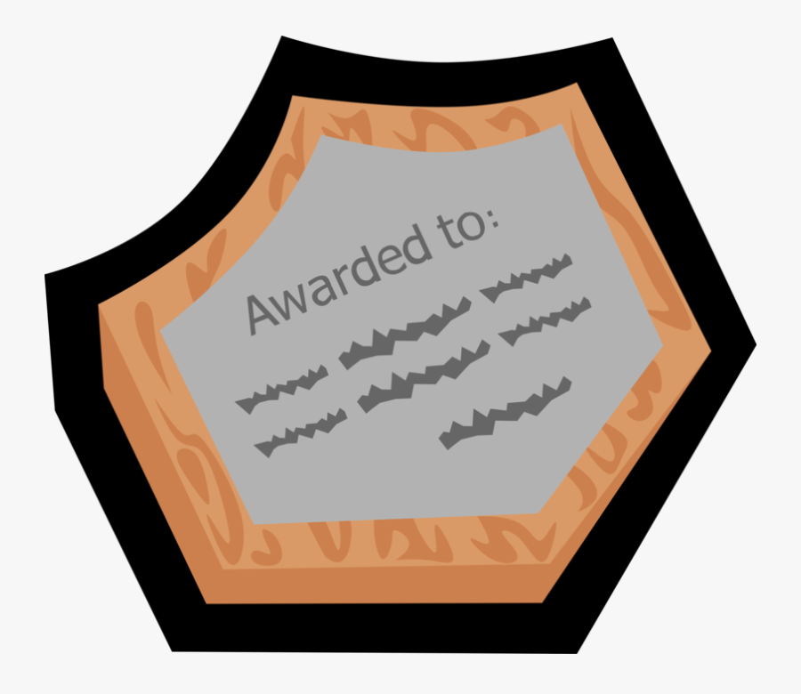 Achievement Award Plaque - Illustration, Transparent Clipart
