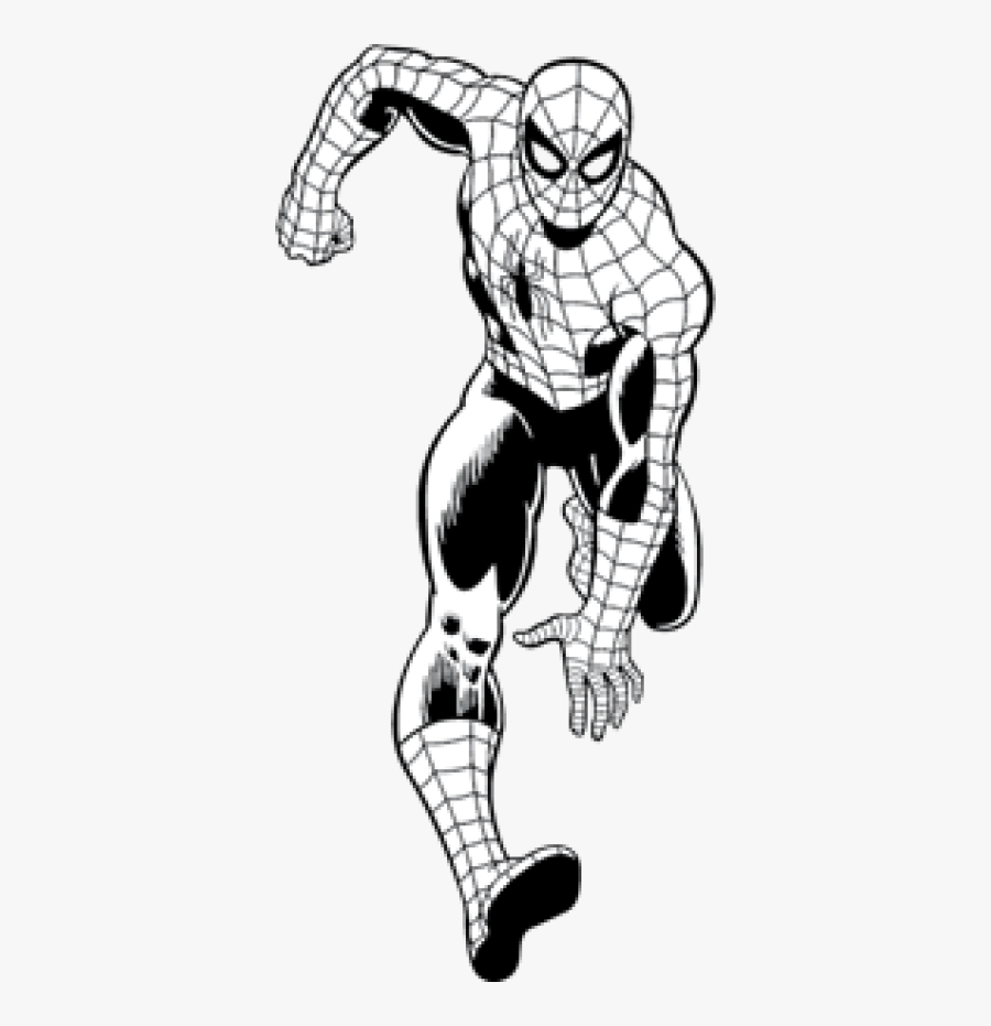 Spider Man Black And White Png, Transparent Clipart