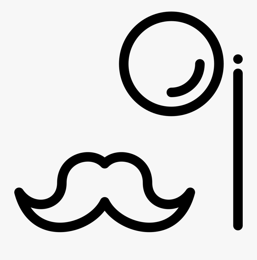 Download Mustache Streamline Svg Png - Monocle Icon Png , Free ...