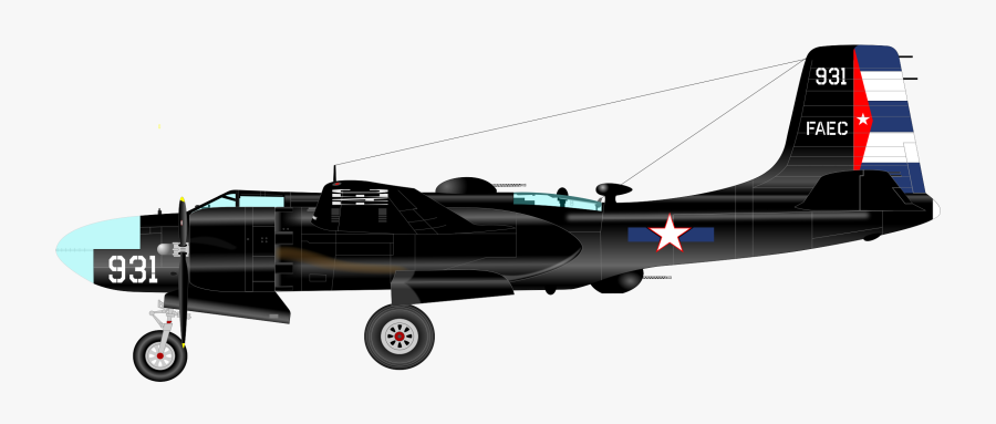 B 26 Cuba Clipart , Png Download - North American B-25 Mitchell, Transparent Clipart