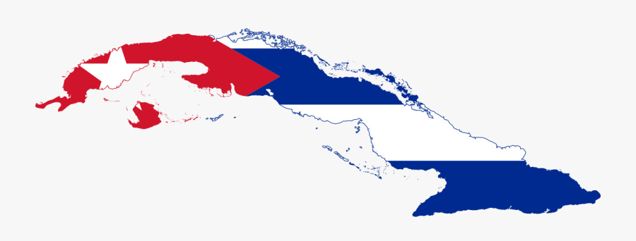 Cuba Flag Map, Transparent Clipart