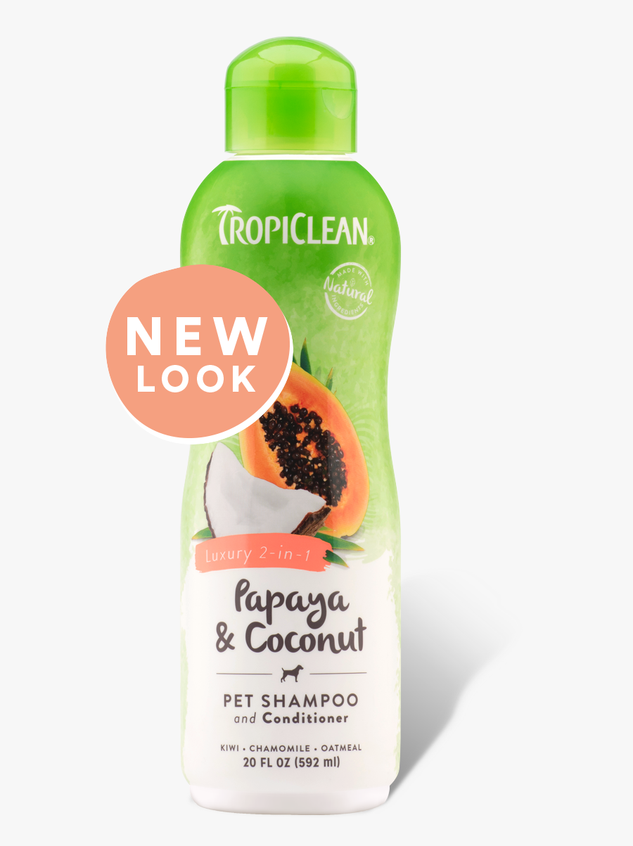 Coconut Clipart Green Papaya - Tropiclean Papaya And Coconut Pet Shampoo And Conditioner, Transparent Clipart