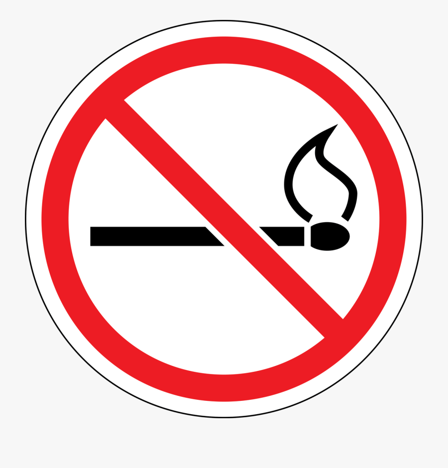 No Smoking Sign, Transparent Clipart