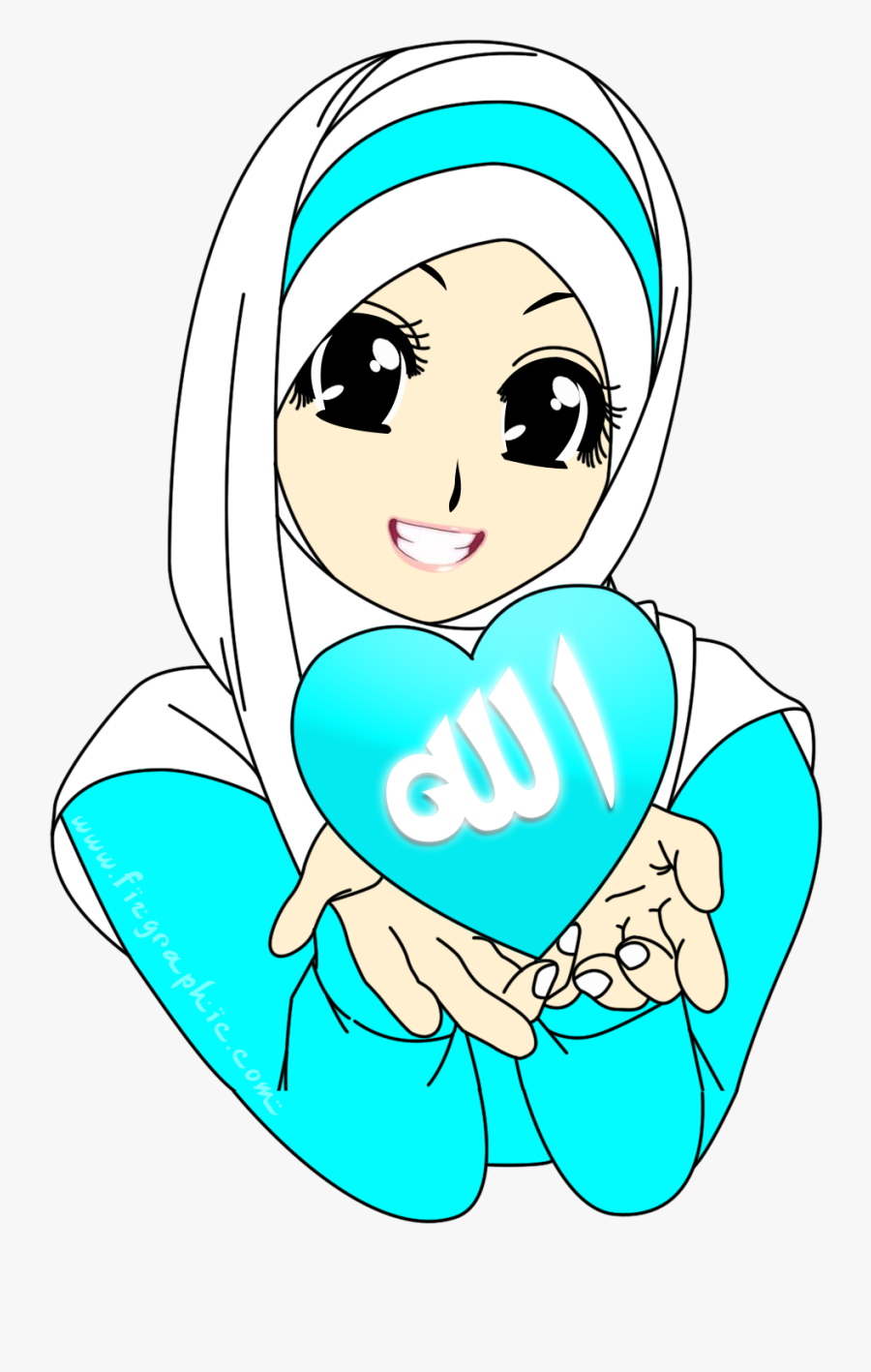 Ikhlas Sudah Sangat Sering Denger Khan Bahkan Sejak - Muslimah Cute Hijab Cartoon, Transparent Clipart